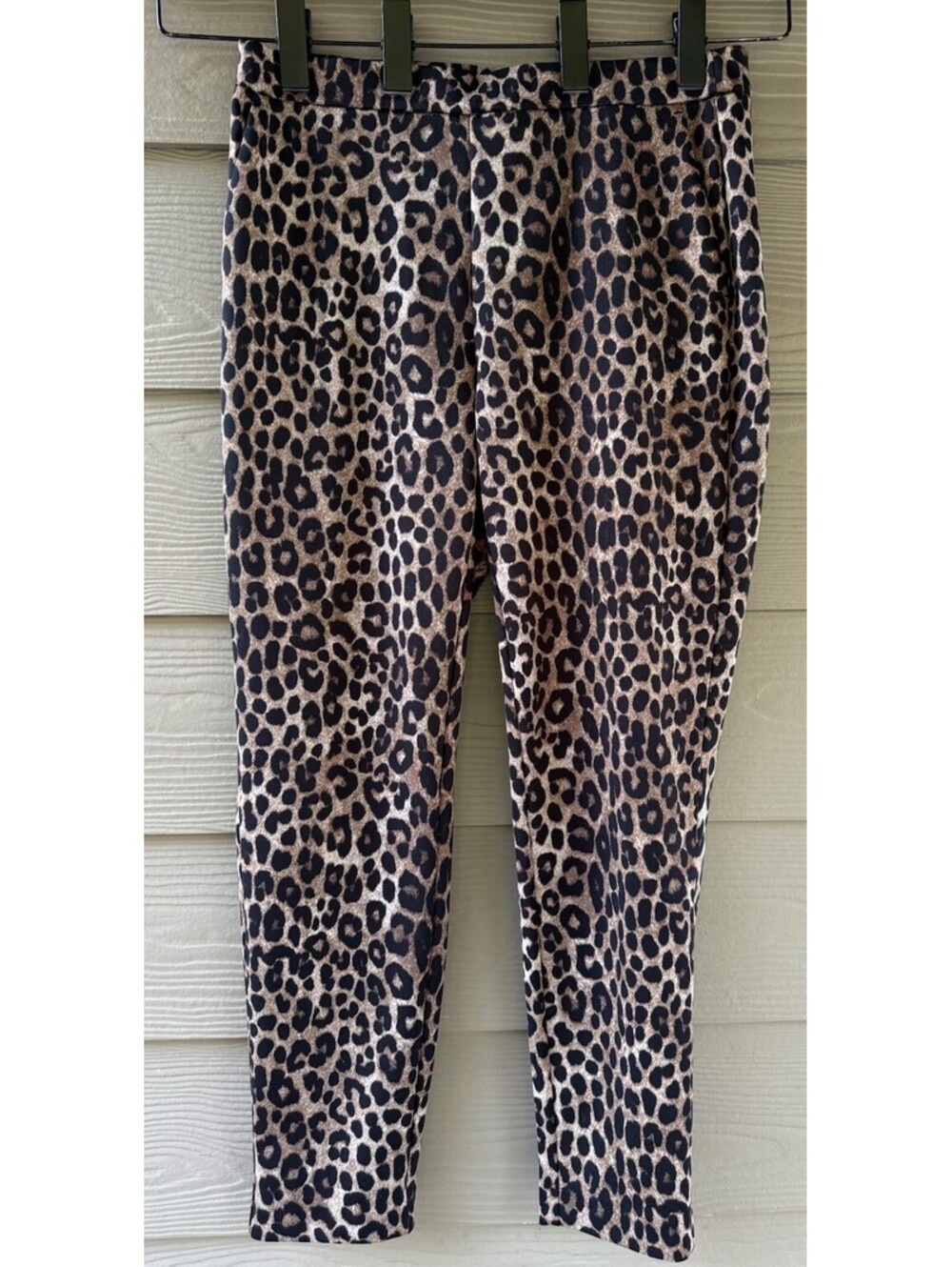 Michael Kors Women's Dark Camel Brown Leopard Print Pull On Leggings Size M